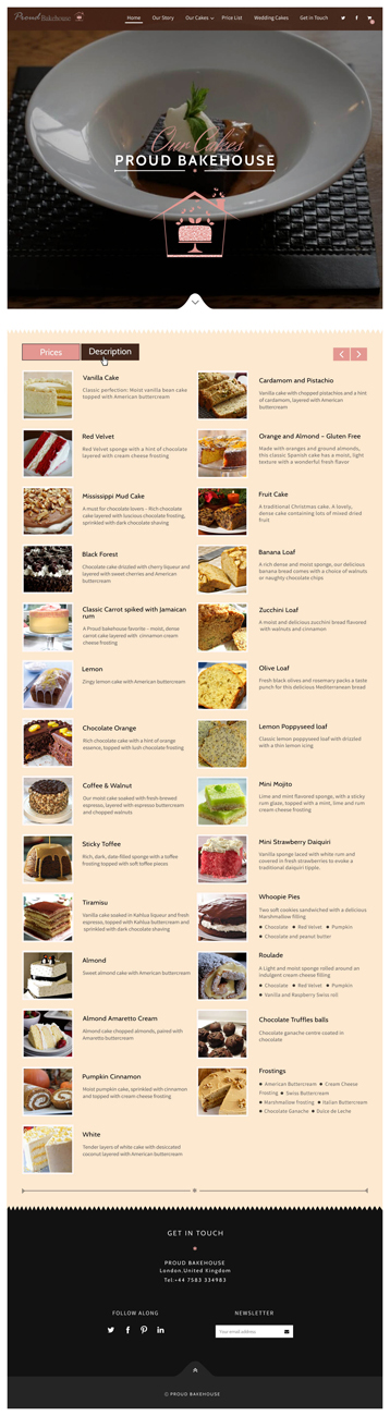 WordPress-Design von Da Miracle für Proud Bakehouse | Design #4807920