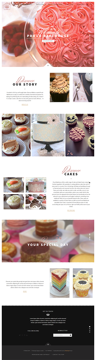 Wordpress Design by WebOne for Proud Bakehouse | Design #4777388
