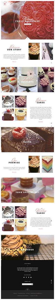 Wordpress Design by WebOne for Proud Bakehouse | Design #4784408