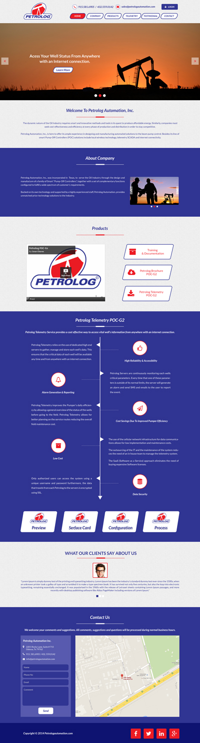 Web Design by Advent Innovative for Petrolog | Design #4705814