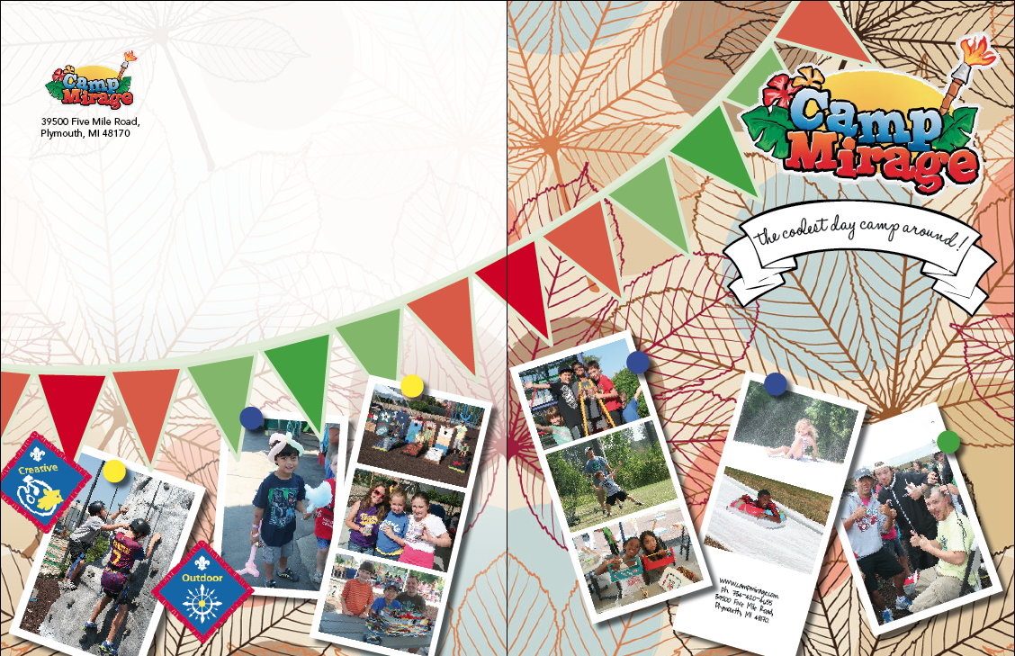 Brochure Design by kiwi-carla for Camp Mirage | Design #1353289