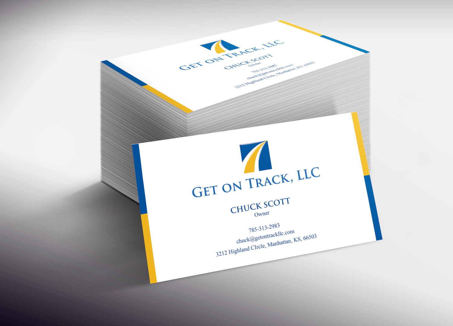 Business Card Design by Lanka Ama for Get on Track | Design #4672769
