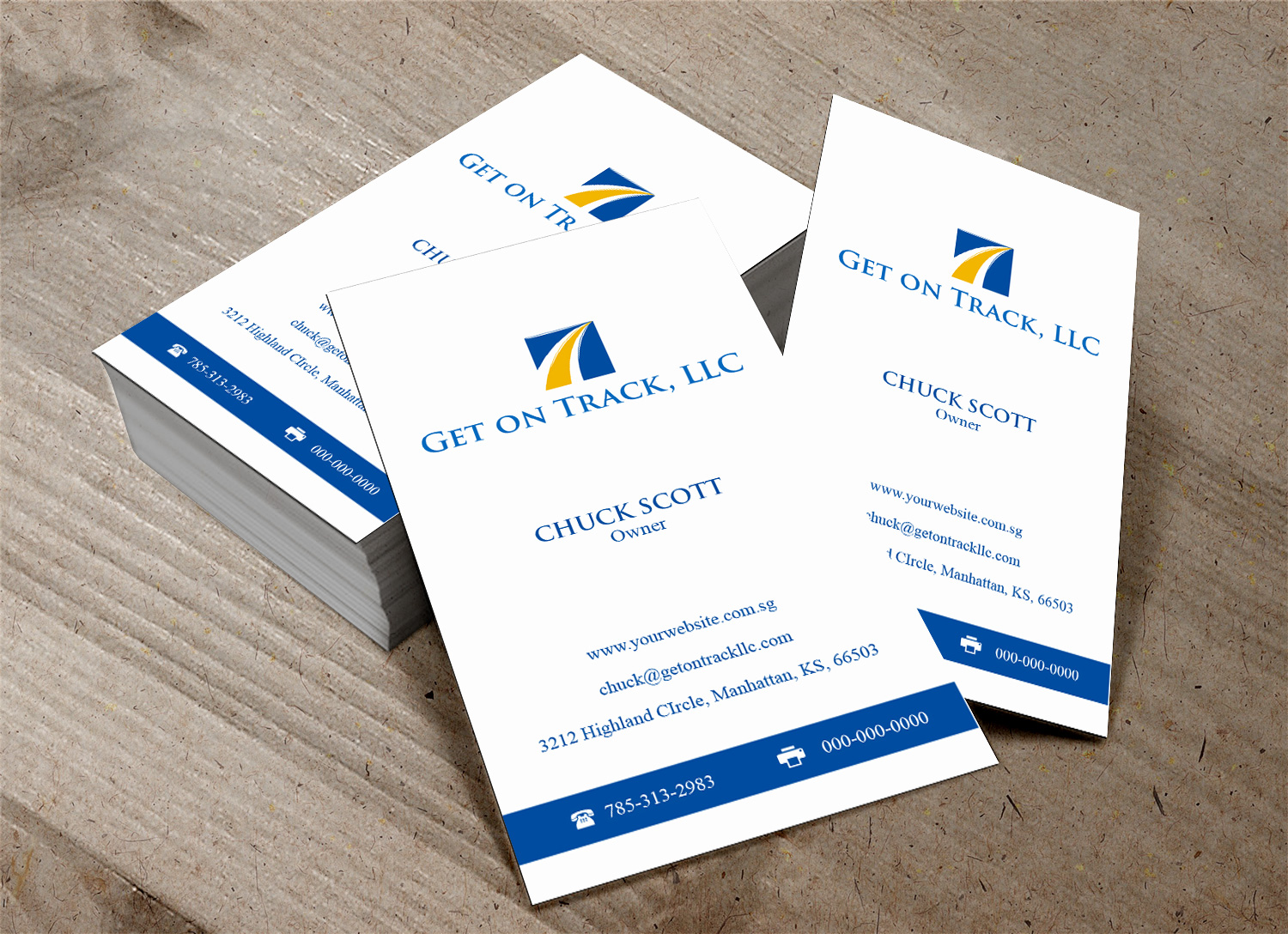 Business Card Design by Lanka Ama for Get on Track | Design #4672786