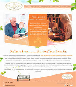 Web-Design von SONA für Memoirs by You | Design: #4685036