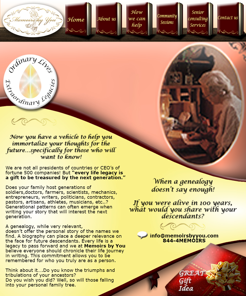 Web-Design von INKKO für Memoirs by You | Design #4716286