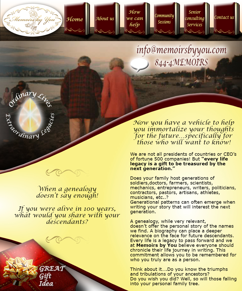 Web-Design von INKKO für Memoirs by You | Design #4716346