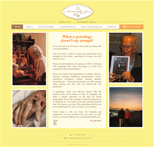 Web-Design von TALIA für Memoirs by You | Design: #4693823