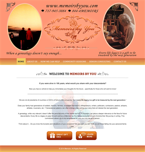 Web-Design von Honneyjs für Memoirs by You | Design: #4700442
