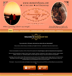 Web-Design von Honneyjs für Memoirs by You | Design: #4700451