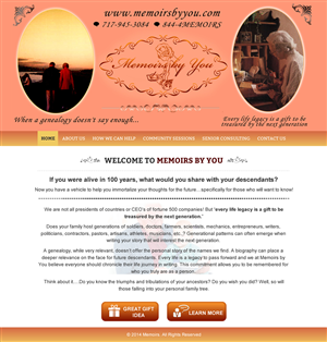 Web-Design von Honneyjs für Memoirs by You | Design: #4702966