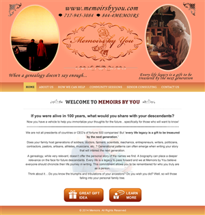 Web-Design von Honneyjs für Memoirs by You | Design: #4702970