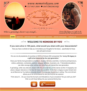 Web-Design von Honneyjs für Memoirs by You | Design: #4712707
