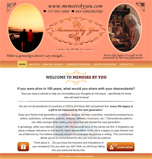 Web-Design von Honneyjs für Memoirs by You | Design: #4712734