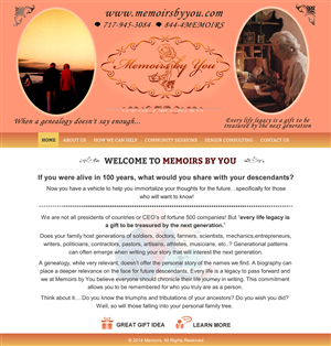 Web-Design von Honneyjs für Memoirs by You | Design: #4712742