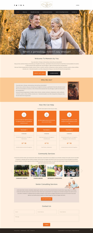 Web-Design von pb für Memoirs by You | Design: #4681165