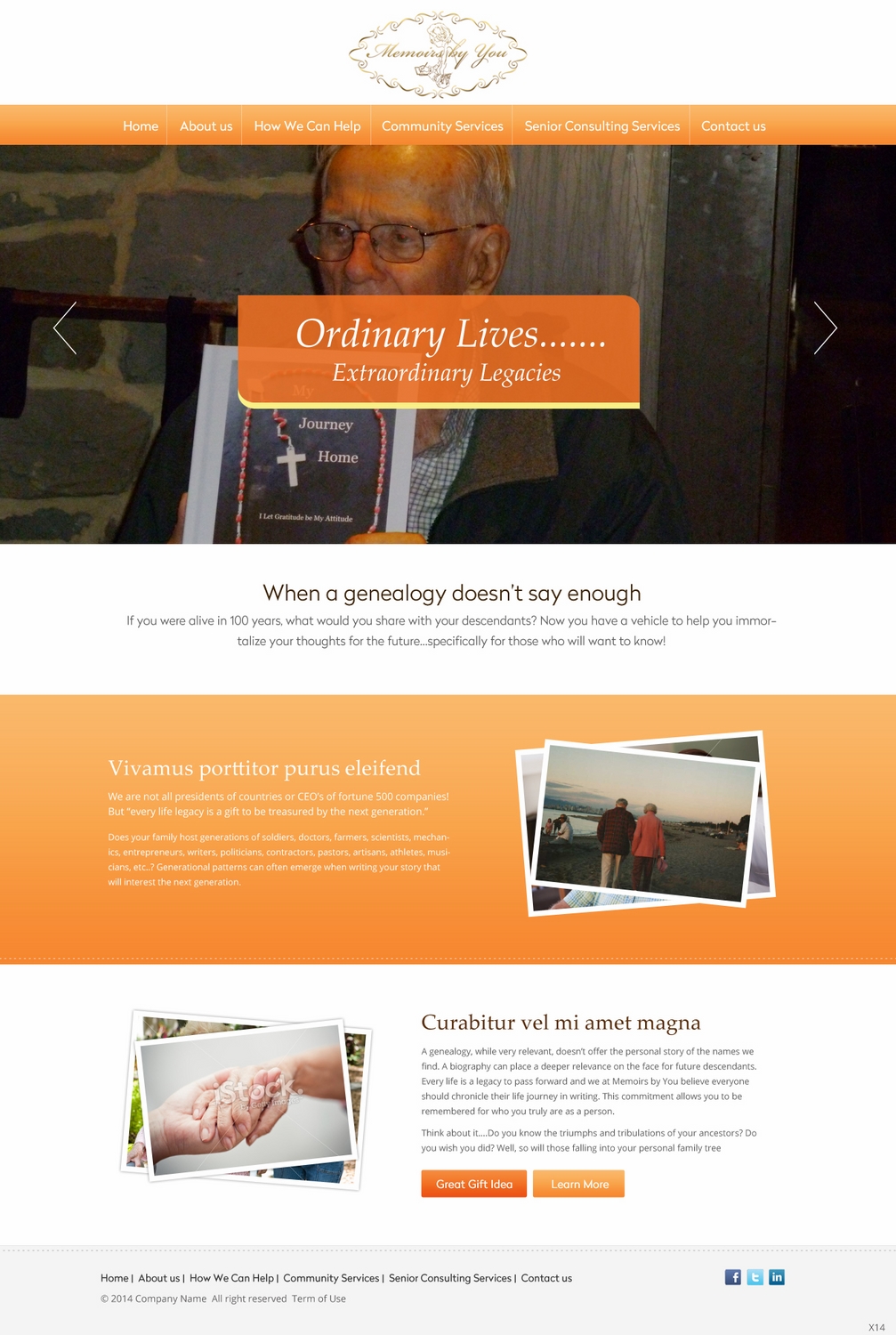 Web-Design von pb für Memoirs by You | Design #4681171