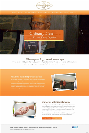Web-Design von pb für Memoirs by You | Design: #4681171