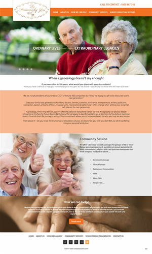 Web-Design von pb für Memoirs by You | Design: #4693067