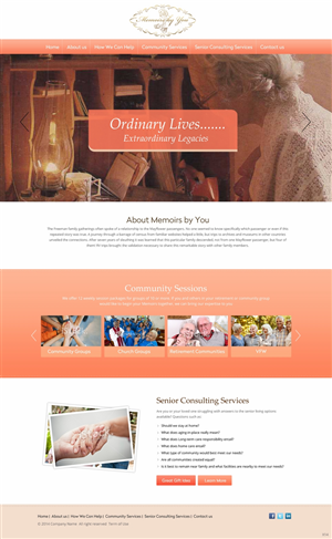 Diseño Web por pb para Memoirs by You | Diseño #4735900