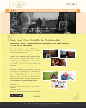 Web-Design von Sbss für Memoirs by You | Design: #4675718