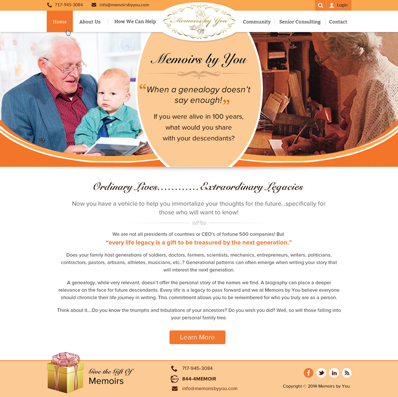 Diseño Web por Sbss para Memoirs by You | Diseño #4675732