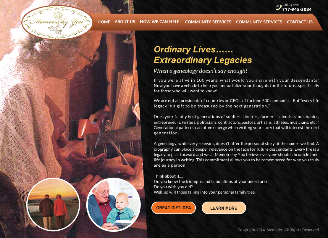 Web-Design von Sbss für Memoirs by You | Design #4675737