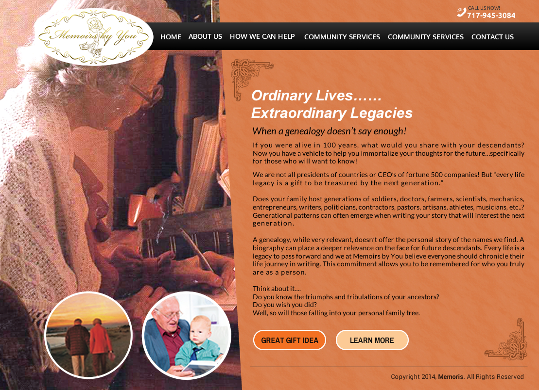 Web-Design von Sbss für Memoirs by You | Design #4675743