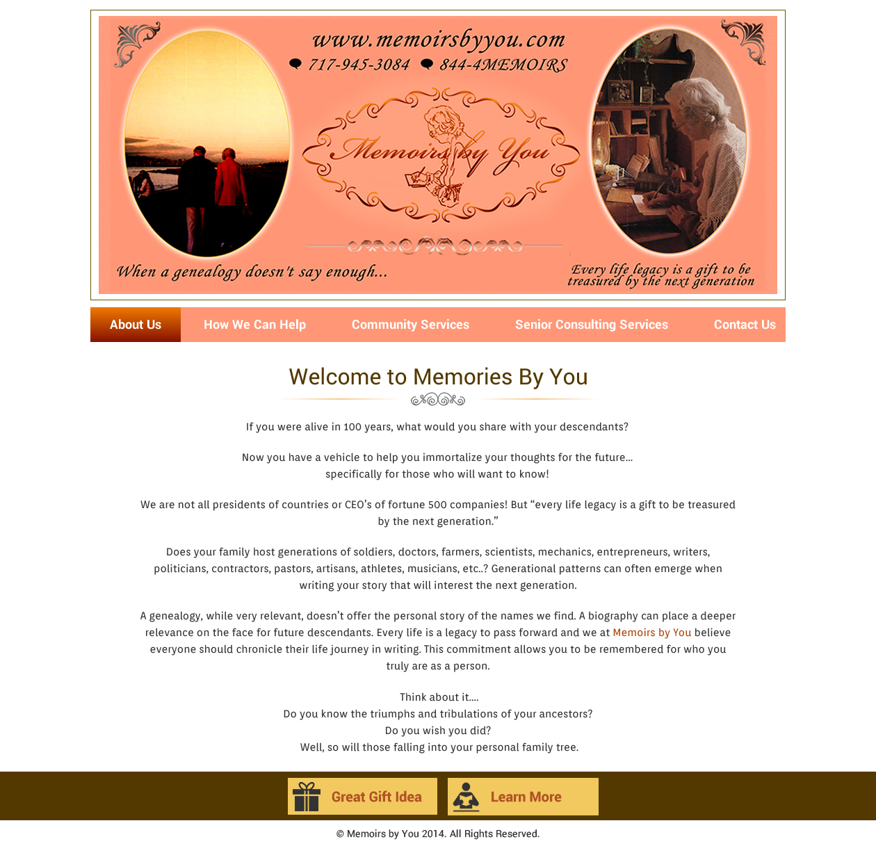 Web-Design von Sbss für Memoirs by You | Design #4677771