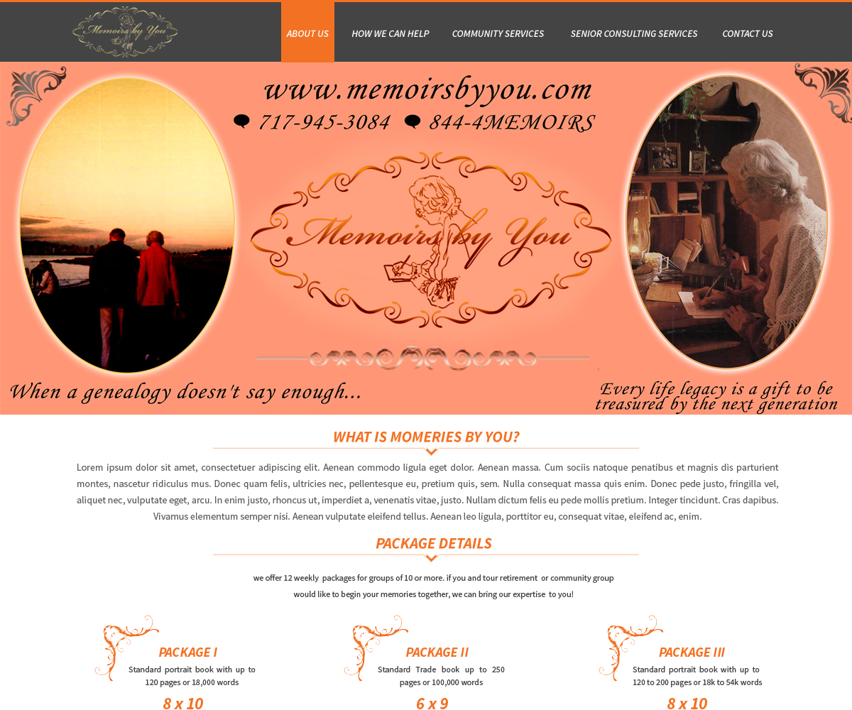 Web-Design von WebPixel für Memoirs by You | Design #4681992