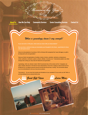 Web-Design von rightway für Memoirs by You | Design: #4675472