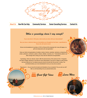 Web-Design von rightway für Memoirs by You | Design: #4675475