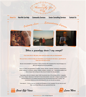 Web-Design von rightway für Memoirs by You | Design: #4675485