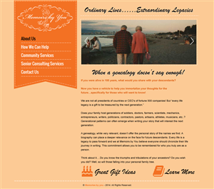 Web-Design von rightway für Memoirs by You | Design: #4675491