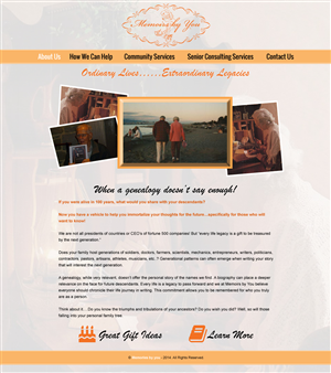 Web-Design von rightway für Memoirs by You | Design: #4675498