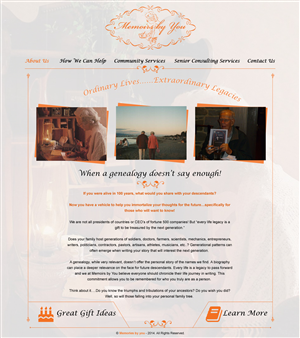 Web-Design von rightway für Memoirs by You | Design: #4675519