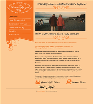 Web-Design von rightway für Memoirs by You | Design: #4675532