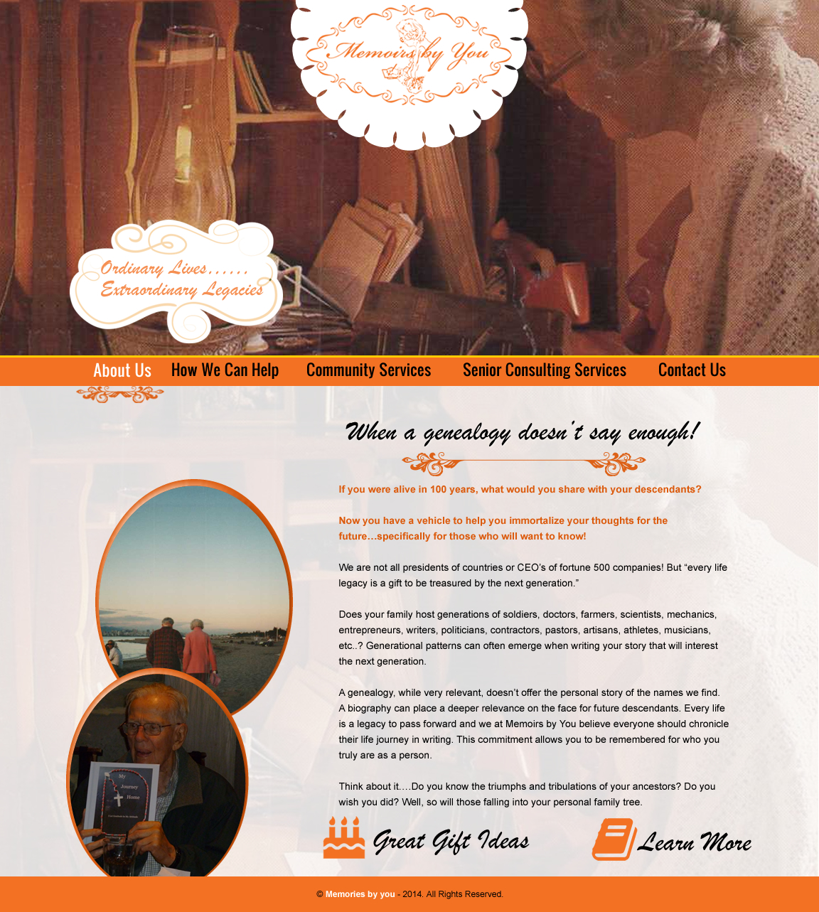 Web-Design von rightway für Memoirs by You | Design #4692496