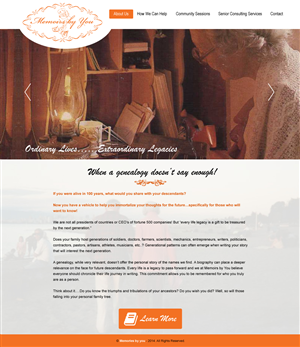 Web-Design von rightway für Memoirs by You | Design: #4693523