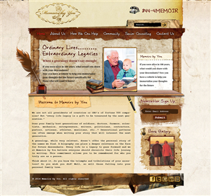 Web-Design von Creative Usha für Memoirs by You | Design: #4701927