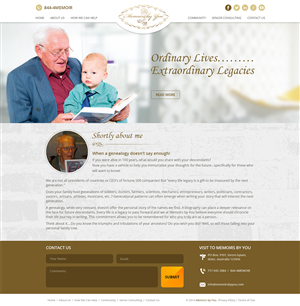 Web Design by Creative Usha for Memoirs by You | Design #4701933