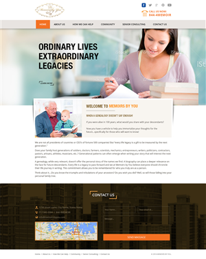 Web-Design von Creative Usha für Memoirs by You | Design: #4701938