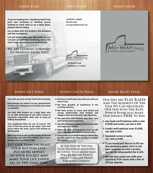 Mi-Way Trans brochure | Brochure Design by Ekanite