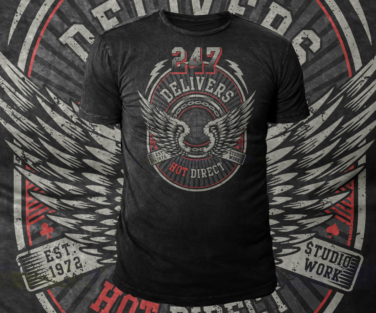 Diseño de Camiseta por dedonk graphic para 247 Delivers | Diseño #4738580