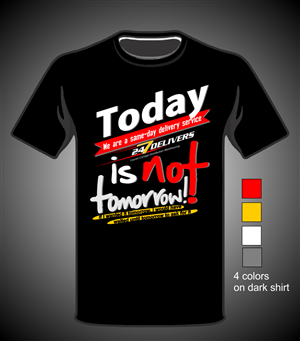 T-shirt Design by TripDesigns for 247 Delivers | Design #4735580