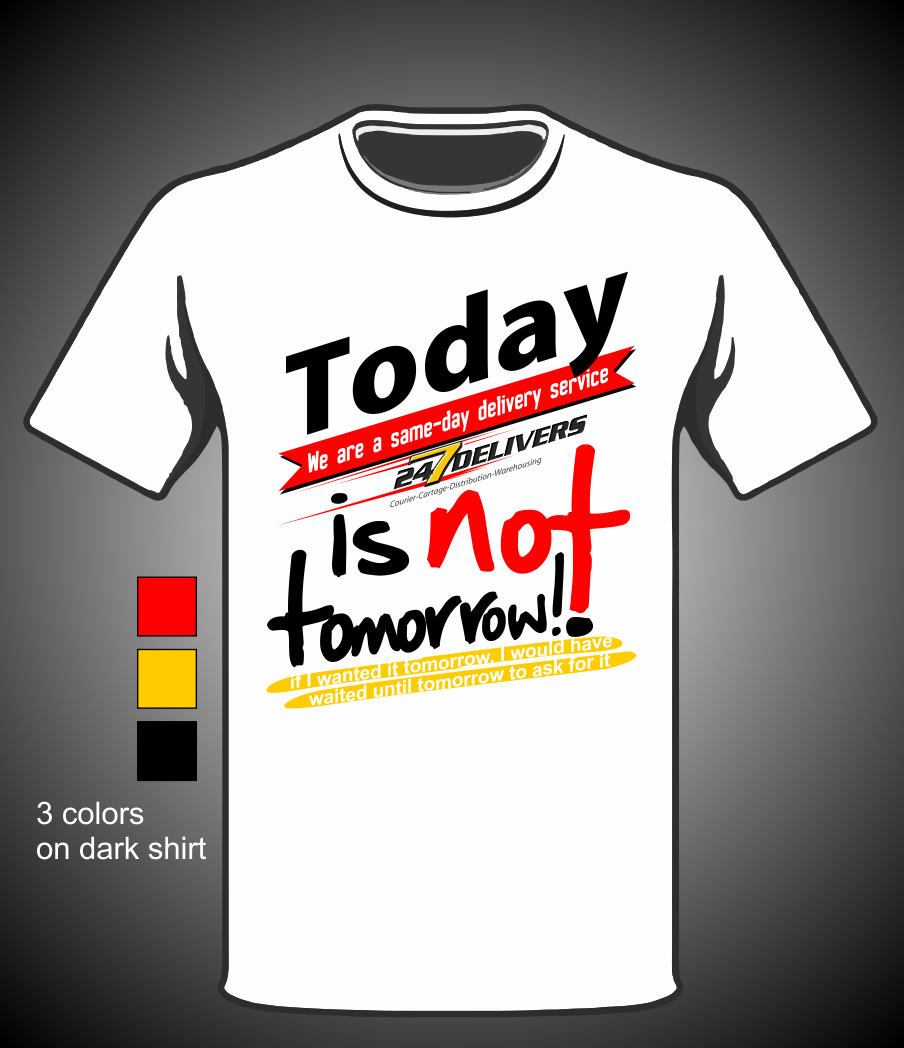 T-shirt Design by TripDesigns for 247 Delivers | Design #4735583