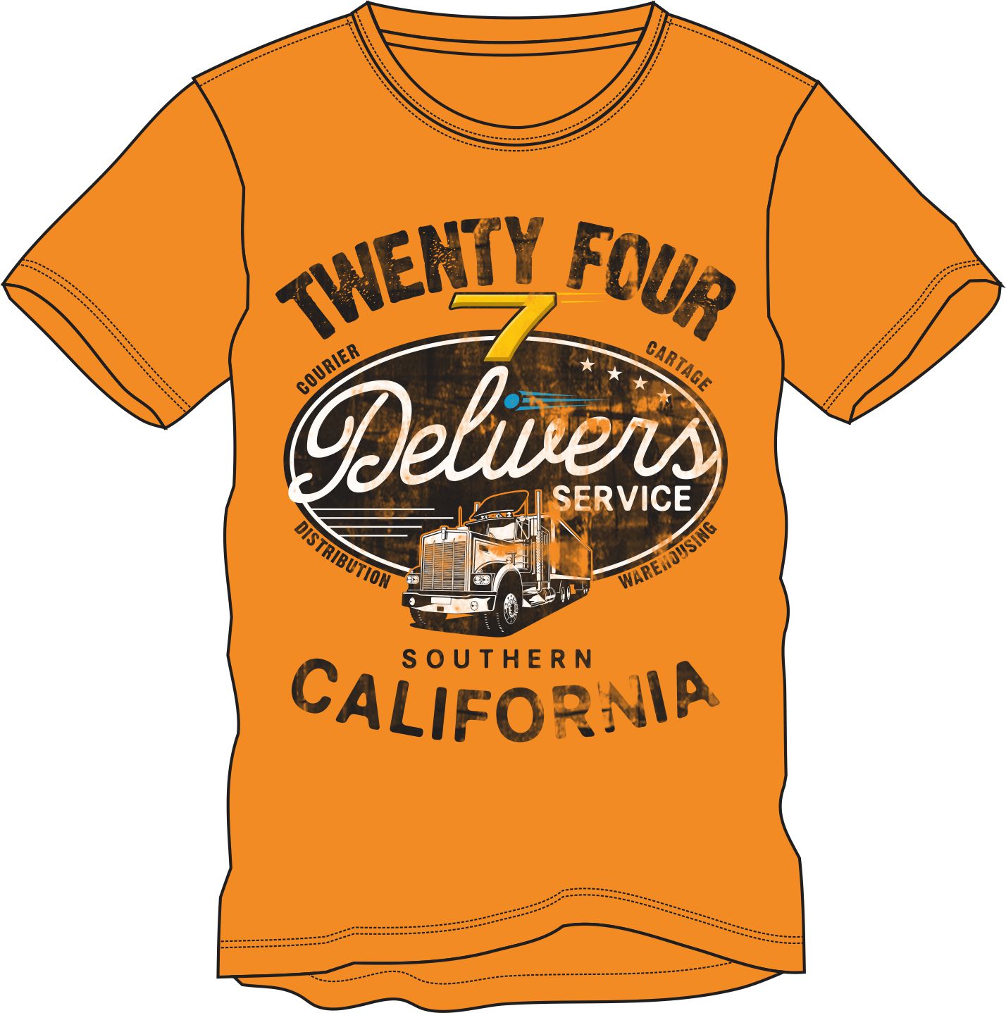 Diseño de Camiseta por gitanapolis para 247 Delivers | Diseño #4702724