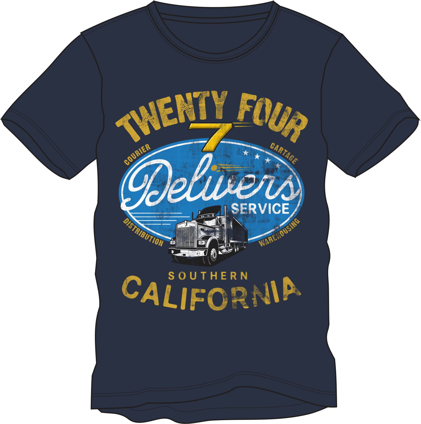 Diseño de Camiseta por gitanapolis para 247 Delivers | Diseño #4702725