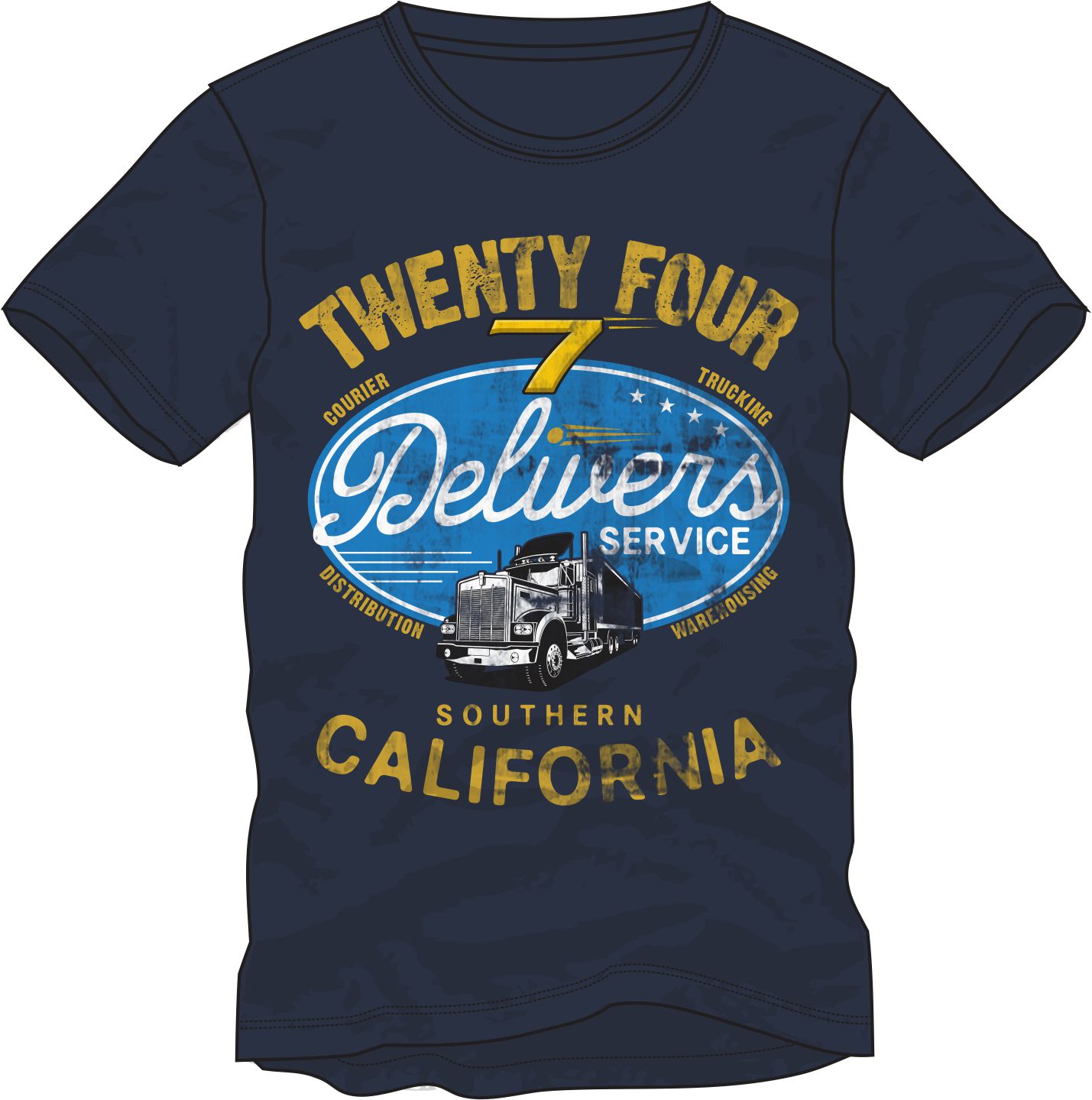 Diseño de Camiseta por gitanapolis para 247 Delivers | Diseño #4707351