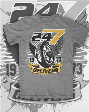 T-shirt Design by northerner29 for 247 Delivers | Design #4740284