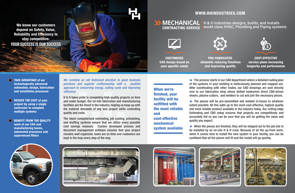 masculine bold brochure design for rob borden by adylhere design advanced contracting services flyer